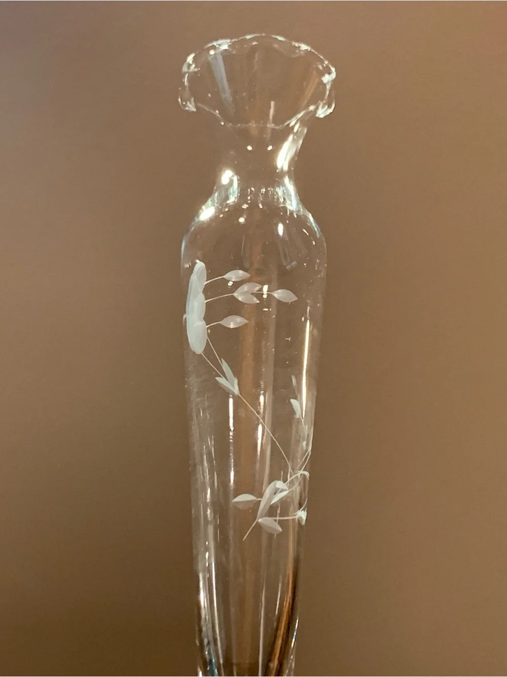 Princess House Heritage Crystal Glass Bud Vase 10